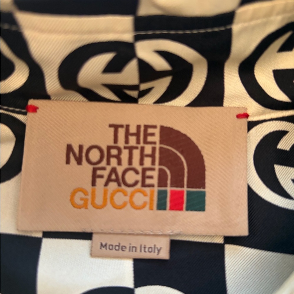 The Gucci North Face collab Black and Cream Patterned Shirt - Picture 2 of 6